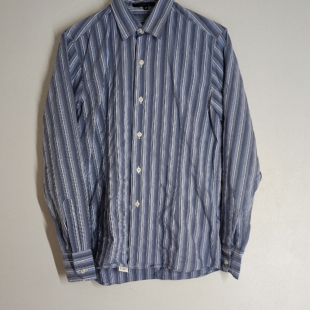 Classic Blue Striped Men's Shirt